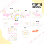 Arquivo Etiqueta Escolar ARCO ÍRIS