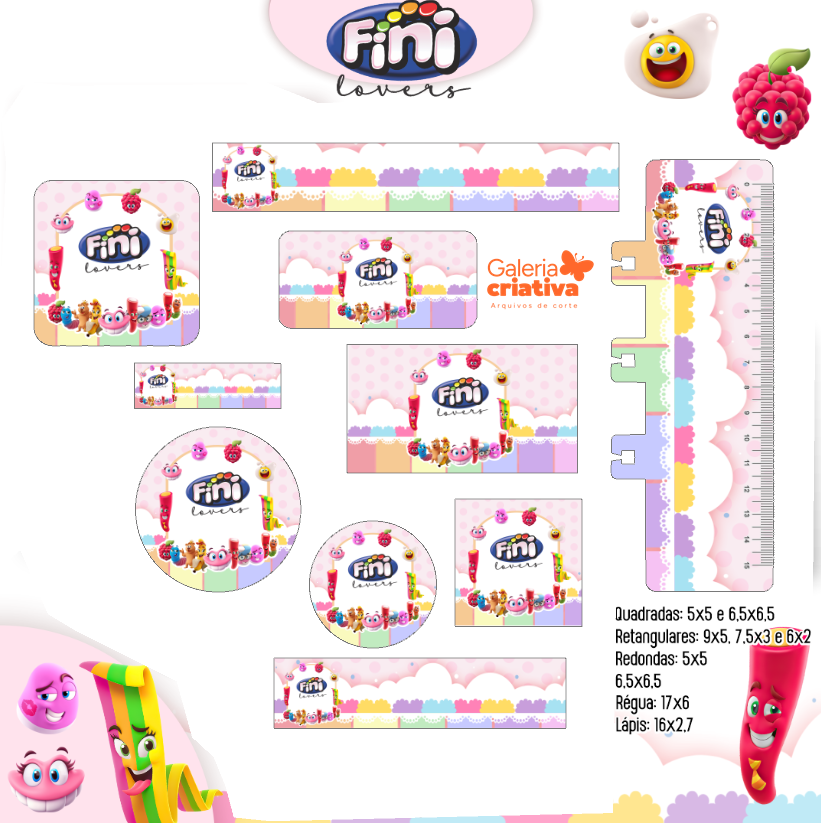 5) FINI Arquivo Etiqueta Escolar FINI - Imagem 1