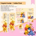 Arquivo Etiqueta Escolar  Ursinho Pooh
