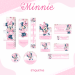 Arquivo Etiqueta Escolar MINNIE ROSA