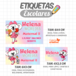 Arquivo Etiqueta Escolar LILICA RIPILICA CANDY