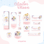 Arquivo Etiqueta Escolar SAILOR MOON
