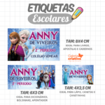 Arquivo Etiqueta Escolar FROZEN