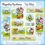 Arquivo Etiqueta Escolar Top Wings