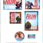 Arquivo Etiqueta Escolar Vingadores