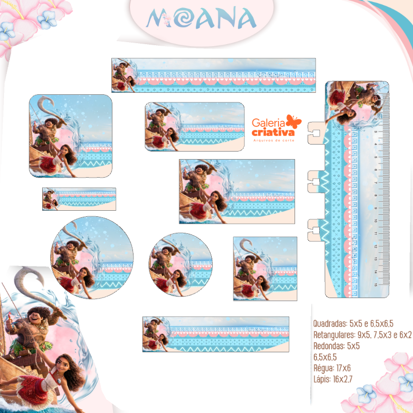 57 - MOANA 2 Arquivo Etiqueta Escolar MOANA 2 - Imagem 1