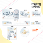 Arquivo Etiqueta Escolar ASTRONAUTA
