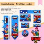 Arquivo Etiqueta Escolar Brawl Stars Menino