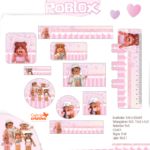 Arquivo Etiqueta Escolar ROBLOX MENINA