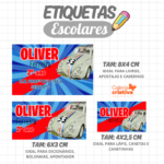 Arquivo Etiqueta Escolar FUSCA HERBIE