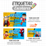 Arquivo Etiqueta Escolar VINGADORES