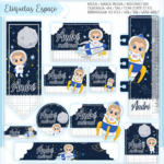 Arquivo Etiqueta Escolar Astronauta Espaço