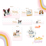 Arquivo Etiqueta Escolar CACHORRINHOS