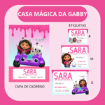 Arquivo Etiqueta Escolar CASA MAGICA DA GABBY