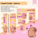 Arquivo Etiqueta Escolar Capivara