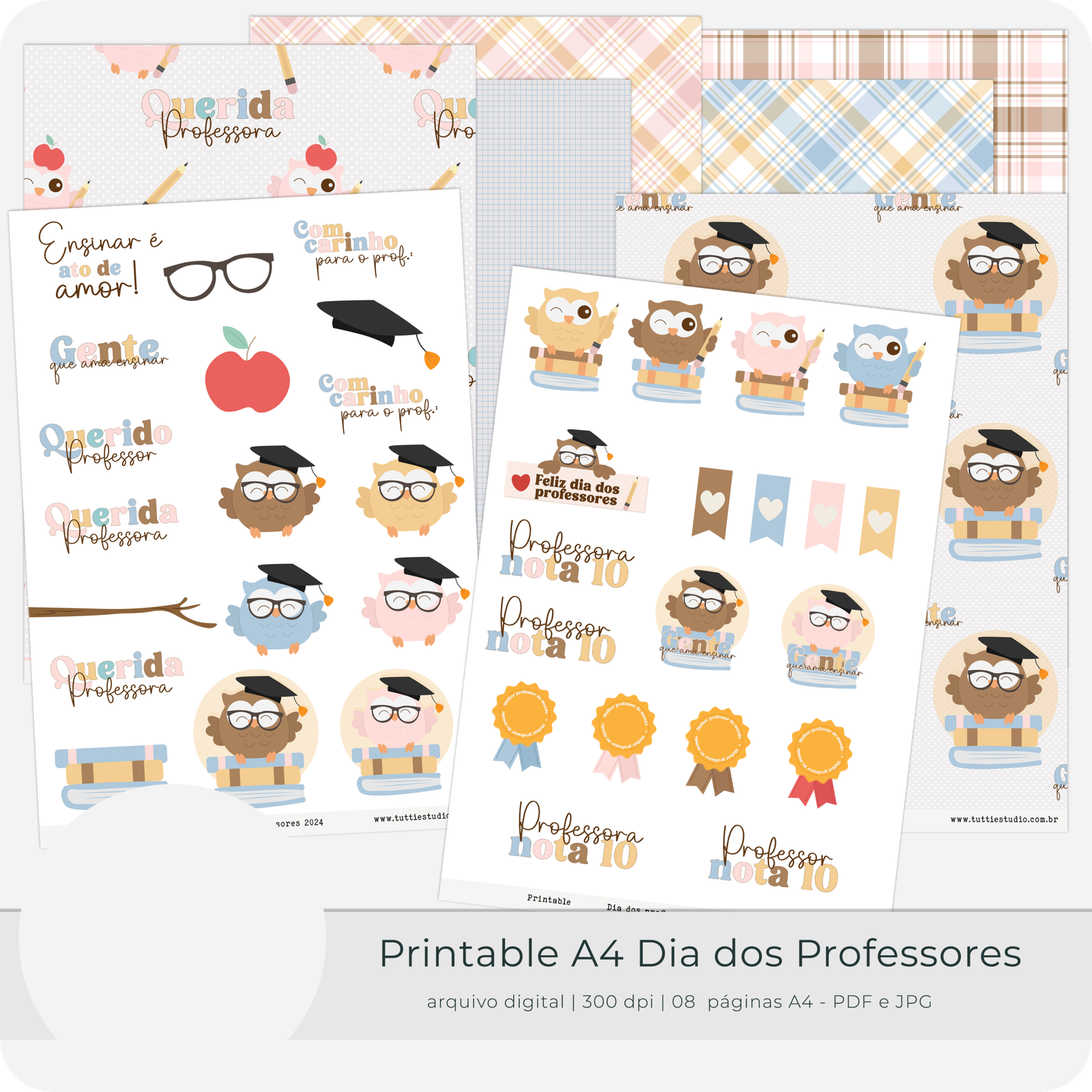 7 - Printables A4 Arquivo Dia dos Professores Printables A4 - Imagem 1