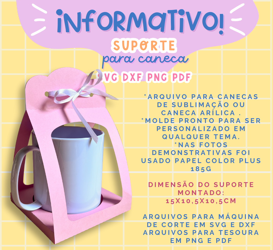 7 - SUPORTE PARA CANECA Arquivo de Corte Suporte Caneca - Imagem 1