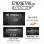 Arquivo Etiqueta Escolar  BÁSICO PRETO