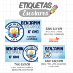 Arquivo Etiqueta Escolar  MANCHESTER CITY