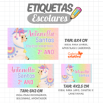 Arquivo Etiqueta Escolar  LHAMA 2