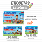 Arquivo Etiqueta Escolar PATRULHA CANINA MENINO