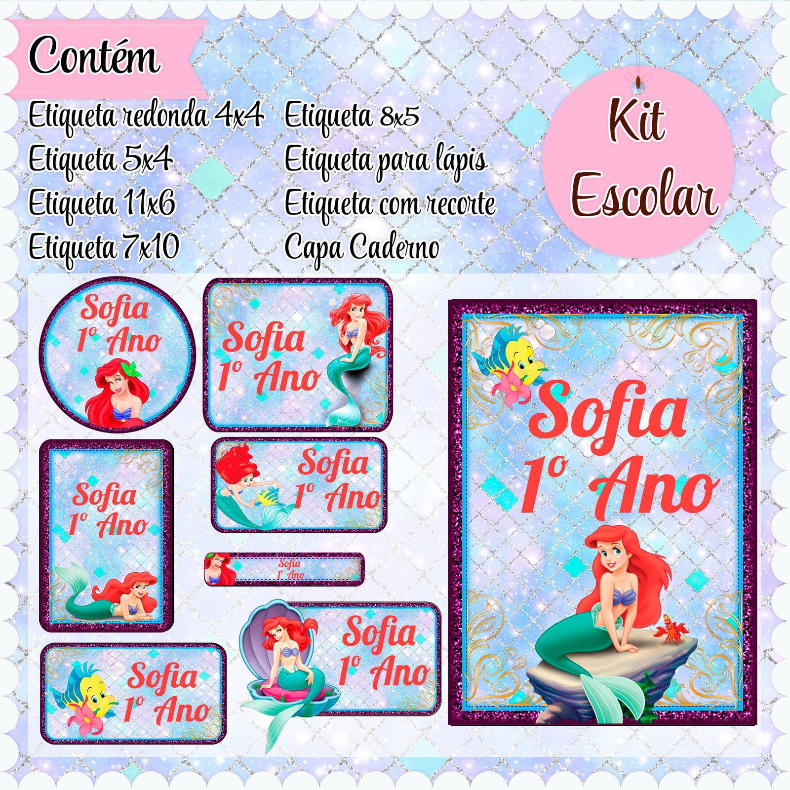 8 - Ariel Arquivo Etiqueta Escolar Ariel - Imagem 1