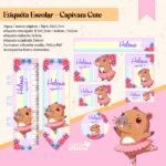 Arquivo Etiqueta Escolar Capivara 01