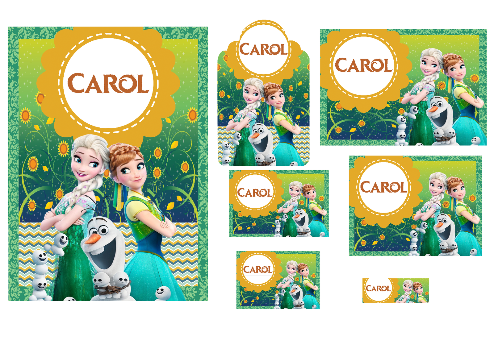 8 - Frozen Arquivo Etiqueta Escolar Frozen - Imagem 1