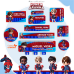 Arquivo Etiqueta Escolar HOMEM ARANHA