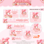 Arquivo Etiqueta Escolar MY MELODY NO JARDIM