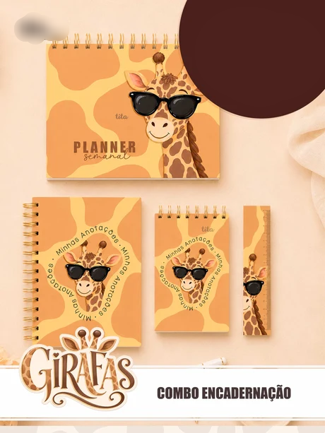 85-Girafas Kit Enc Arquivo Girafas Kit Encadernação - Imagem 1