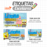 Arquivo Etiqueta Escolar BOB ESPONJA