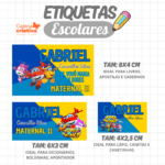 Arquivo Etiqueta Escolar SUPER WINGS