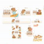 Arquivo Etiqueta Escolar CAPIVARA MENINO