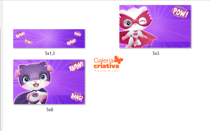 9 - GATA HEROINA Arquivo Etiqueta Escolar GATA HEROINA - Imagem 1