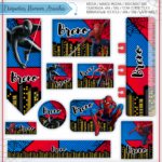 Arquivo Etiqueta Escolar Homem Aranha