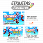 Arquivo Etiqueta Escolar SPIDEY E OS AMIGOS ESPETACULARES