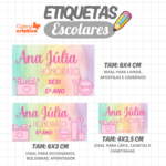 Arquivo Etiqueta Escolar MAKE-UP