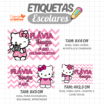 Arquivo Etiqueta Escolar HELLO KIT