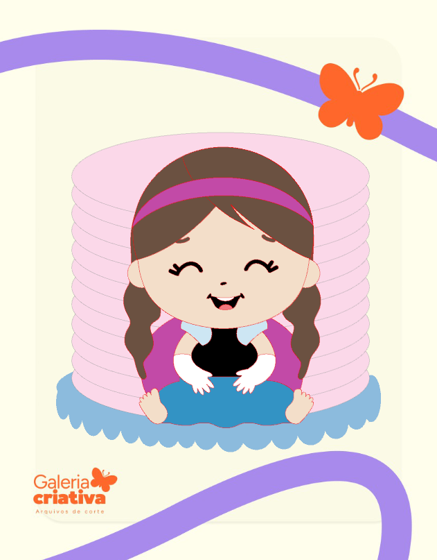 Anna Frozen Baby Arquivo Topo de Bolo Anna Frozen Baby - Imagem 1