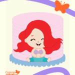 Arquivo Topo de Bolo Ariel Pequena Sereia Baby