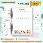 Arquivo Coleção Snoopy N2 Caderno Universitário - Imagem 2