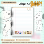 Arquivo Coleção Snoopy N2 Caderno Universitário - Imagem 5