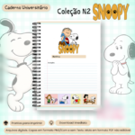Arquivo Coleção Snoopy N2 Caderno Universitário - Imagem 4