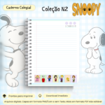 Arquivo Coleção Snoopy N2 Caderno Colegial - Imagem 3