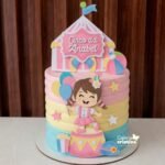 Arquivo Topo de Bolo Circo Menina em Camadas