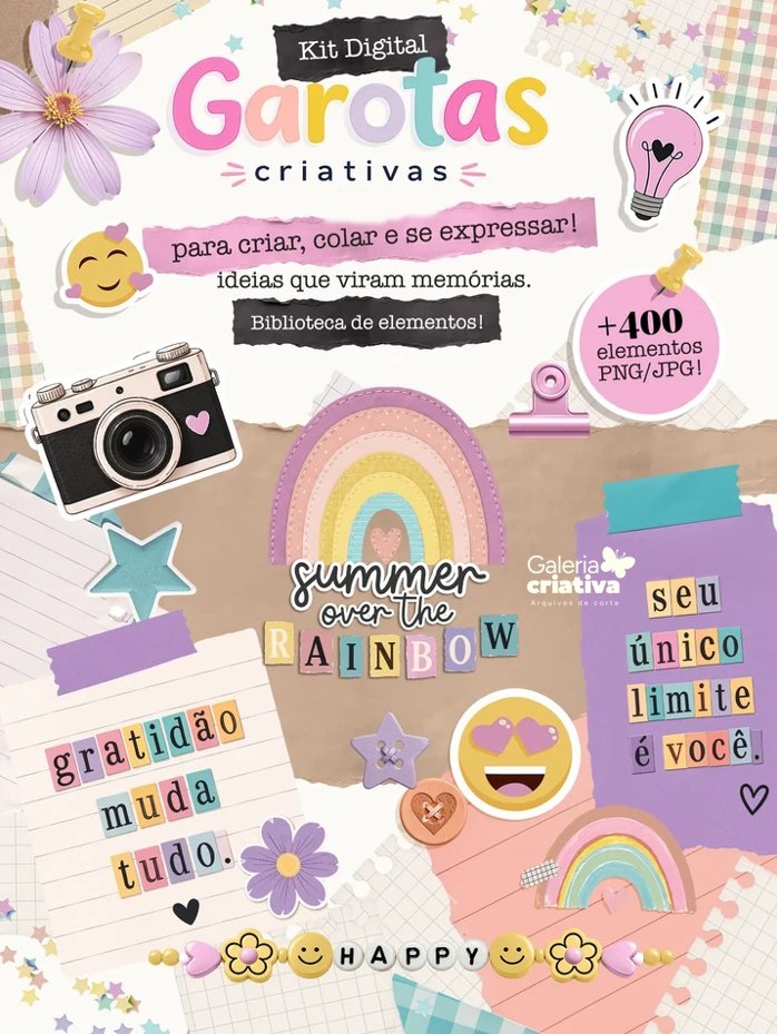Garotas Criativas - Kit Digital (Biblioteca de Elementos) Kit Digital Garotas Criativas - Imagem 1