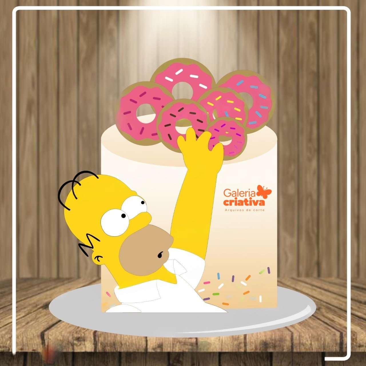 Hommer Simpson Arquivo Topo de Bolo Hommer Simpson - Imagem 1