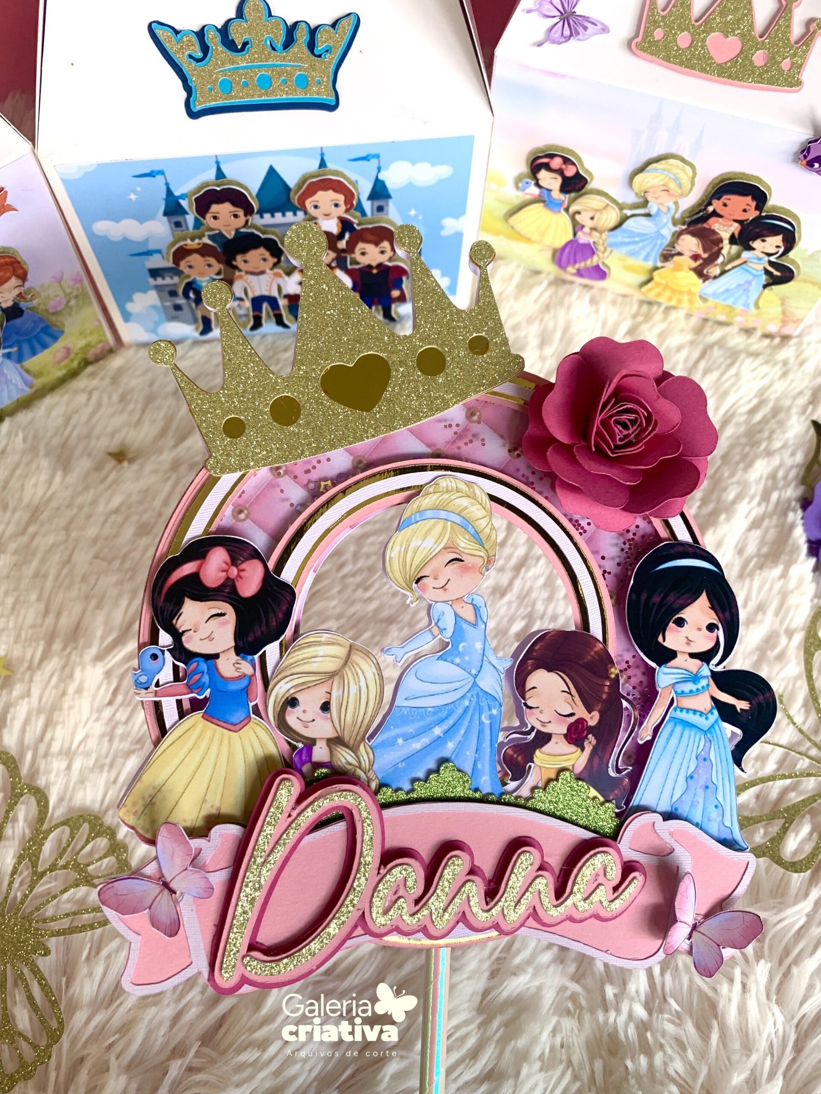 PRINCESAS DISNEY - ROUSLANY Arquivo Topo de Bolo PRINCESAS DISNEY - ROUSLANY - Imagem 1