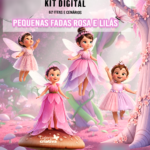 Kit Digital Pequenas Fadas Rosa e Lilás